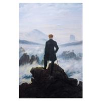 Plakát, Obraz - Wanderer Above the Sea Fog, 61 × 91.5 cm