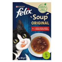 Felix Soup Lahodný výběr s hovězím, kuřetem a jehněčím 6 x 48 g 4 ks