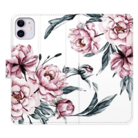 iSaprio flip pouzdro Pink Flowers pro iPhone 11