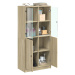 vidaXL Highboard s dvířky dub sonoma 68 x 37 x 142 cm kompozitní dřevo