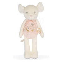 Plyšová panenka myška Doll Mouse Mini Perle Kaloo růžová 25 cm s výšivkou z jemného měkkého mate