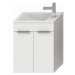 Jika Cube skříňka s 2 dveřmi s umývátkem 60 cm bílá, úchytky chrom
