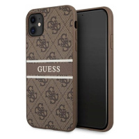 Guess 4G Printed Stripe Pouzdro iPhone 11 (hnědé)