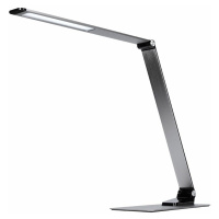 Solight LED stolní lampička stmívatelná, 11W, změna chromatičnosti, broušený hliník, stříbrná WO