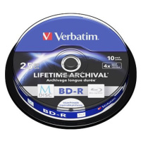 VERBATIM M-DISC BD-R SL 25GB, 4x, printable, spindle 10 ks