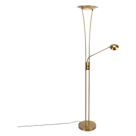 Stojací lampa bronzová včetně LED s čtecím ramenem - Ibiza QAZQA