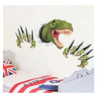 Samolepicí dekorace 3D Dinosaurus, zelená