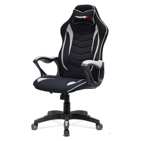 Autronic Herní křeslo, houpací mechanismus, stříbrná látka, KA-G408 GREY HERNÍ A KANCELÁŘSKÉ KŘE
