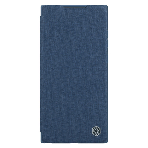 Flipové pouzdro Nillkin Qin Book PRO Cloth pro Samsung Galaxy S23 Ultra, modrá
