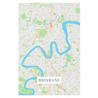 Mapa Brisbane color, POSTERS, 26.7x40 cm