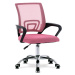 Studentská otočná židle POPPY — síť, více barev Růžová