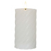 Bílá vosková LED svíčka Star Trading Flamme Swirl, výška 15 cm