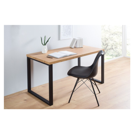Estila Designový moderní pracovní stůl 128cm černá / dub