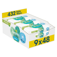 PAMPERS Ubrousky vlhčené Harmonie Aqua Plastic Free 9x48 ks