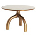 Skleněný kulatý konferenční stolek v bronzové a béžové barvě ø 65 cm Mello – Light & Living
