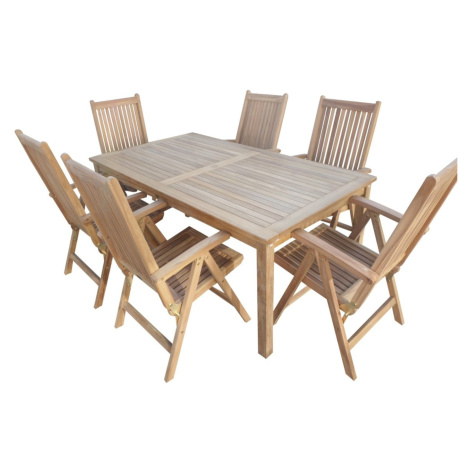 Texim GARDEN II - zahradní jídelní stůl GARDEN II + 6 x židle EDY