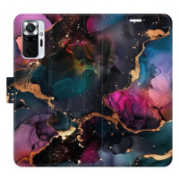 iSaprio Flip pouzdro Dark Marble pro Xiaomi Redmi Note 10 Pro