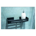 Olsen Spa koupelnová polička na nalepení 32 x 13 x 4,7 cm kov černá barva KD02081797