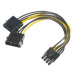 Akasa redukce 4pin Molex na 8pin PCIe, 15cm