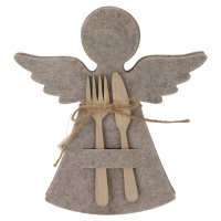 H&L Vánoční podložka na prostírání příborů anděl, sada 4 ks, béžová