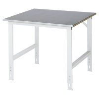 RAU Pracovní stůl, výškově přestavitelný, 760 - 1080 mm, deska s potahem z ocelového plechu, š x