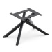 DELIFE Kovová křížová podnož černá pro rozkládací stoly od 180-220 cm