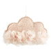 Cotton &amp; Sweets Závěsná dekorace obláček pudrově růžová 35x26x14cm