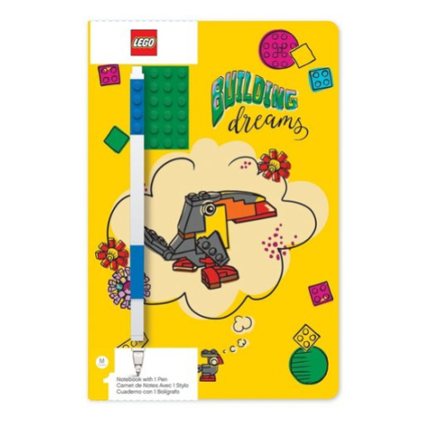 LEGO Stationery Zápisník A5 s modrým perem Building Dreams
