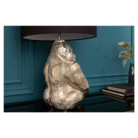 LuxD 26945 Designová stolní lampa Gorila 60 cm černo-stříbrná