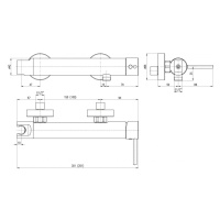 SLEZAK-RAV Vodovodní baterie sprchová SEINA, Barva: Černá matná, Rozměr: 150 mm SE980.5CMAT