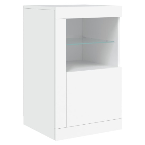 vidaXL Odkládací skříňka s LED osvětlením bílá kompozitní dřevo