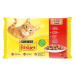 Friskies vlhké krmivo pro kočky v omáčce - s kuřecím, hovězím, jehněčím, kachním 4 x 85 g