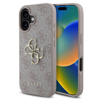 Guess PU 4G Metal Logo kryt pro iPhone 16 růžový