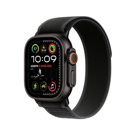 Apple Watch Ultra 2 49mm Černý titan s černým trailovým tahem - M/L