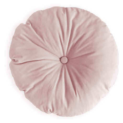 SenLove Dekorační bavlněný polštář KNOFLÍK Zvolte barvu: Světle růžová