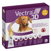 VECTRA 3D Spot-On XS pro psy 1,5-4 kg  0,8 ml 3 pipety