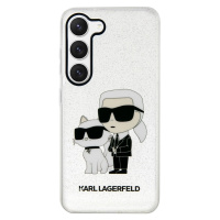 Zadní kryt Karl Lagerfeld IML Glitter Karl and Choupette NFT pro Samsung Galaxy S23, transparent