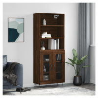 vidaXL Skříň highboard hnědý dub 69,5 x 34 x 180 cm kompozitní dřevo