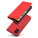 Magnet Card Case elegantní knížkové pouzdro s venkovní kapsou na Samsung Galaxy A12 / M12 Red