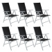 tectake 404364 6 zahradní židle hliníkové - stříbrná - stříbrná
