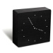 Černý budík s bílým LED displejem Gingko Analogue Click Clock
