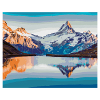 Malování podle čísel - FANTASTICKÉ PANORAMA JEZERA BACHALPSEE VE ŠVÝCARSKU Rozměr: 80x100 cm, Rá