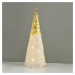 ACA Lighting šampaň zlatá + bílá dekorační kuželový strom 20 WW LED na baterie 3xAA, IP20 pr.20,