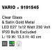 NOVA LUCE nástěnné svítidlo VARIO čiré sklo a saténový zlatý kov E27 1x12W 230V IP20 bez žárovky