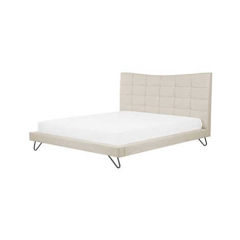 BELIANI postel LANNION 160 × 200 cm, eko kůže, béžová