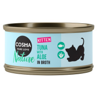 Cosma Nature Kitten konzervy, 6 x 70 g za skvělou cenu - s tuňákem a aloe vera