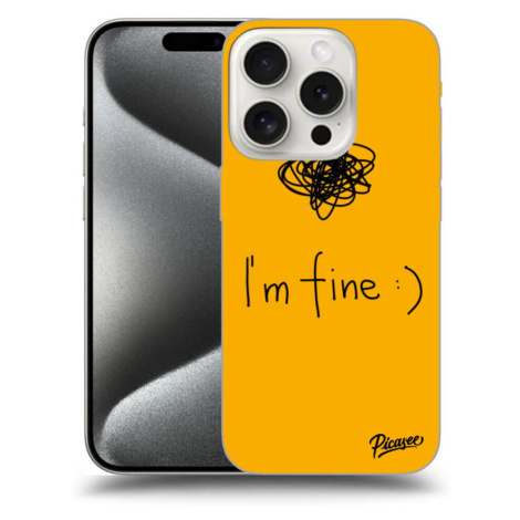 Silikonový černý obal pro Apple iPhone 16 Pro - I am fine