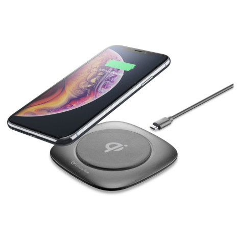 Bezdrátová nabíječka Cellularline Wireless Fast Charger Easy, max. 10W, Qi kompatibilní, černá