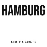 Ilustrace Hamburg simple coordinates, Finlay & Noa, (30 x 40 cm)