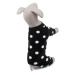 Vsepropejska Dolfi fleecová pyžamo pro psa Barva: Černá, Délka zad (cm): 34, Obvod hrudníku: 44 